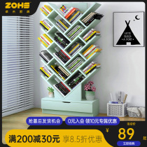 Bookshelf creative tree-shaped floor-to-ceiling storage rack bedroom simple living room student bookcase simple storage rack picture book rack