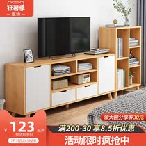 Simple TV cabinet High cabinet Modern simple small apartment Nordic plus high living room bedroom TV combination wall cabinet