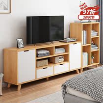 Simple TV cabinet high cabinet modern simple small apartment Nordic height living room bedroom TV combination wall cabinet