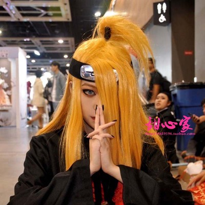 taobao agent Naruto, yellow wig, cosplay