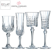 Small era same French imported bow and arrow CDA crystal champagne glass carved wine glasses Goblet
