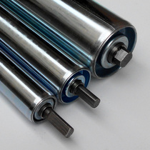 Mixing station roller shaft