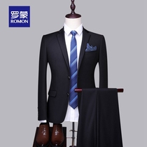  Romon 2021 summer new products Fashion trends Banquet suits mens business skin-friendly and stylish classic clothing