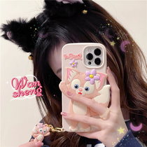 Playoff Girl Pink Cartoon Cartoon Fox Pendant iphone13promax Apple 12 Cell phone shell 11 new 13pro female xr xs cute 7p 8plu