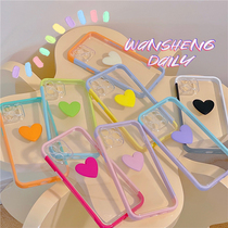 Play Wins Small Crowns Brief Bump Color Border Small Loving iphone13promax Apple 12 Phone Shell 11 New 13pro Female Xr Transparent Xs Superior Feel Silicone Couple