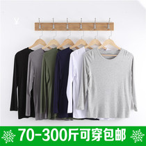 Middle-aged and elderly men long-sleeved autumn clothes Modal cotton plus size 300 Jin home clothes underwear casual dad pajamas