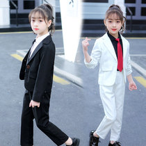 Girl suit suit three-piece set 2021 autumn foreign style Korean fashion British catwalk girl suit