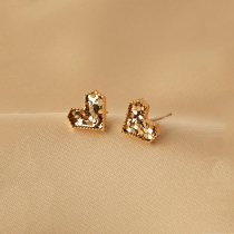 KarNia Carnia love ear studs temperament goddess fan ~ 2021 New ins simple versatile heart earrings