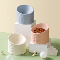 Cat bowl ceramic protection cervical spine oblique mouth goblet Bowl Pet Bowl dog cat bowl drinking bowl food bowl anti-knock