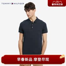 Tommy 22 New Early Spring Men's Classic Simple Cotton Metal LOGO Short Sleeve POLO Shirt 22195
