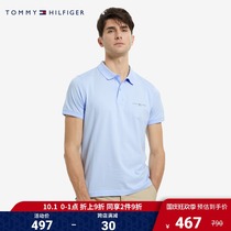 Tommy 21 new spring and summer Men youth pop cotton straight slim slim short sleeve polo shirt 18282