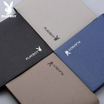 Wallet male Playboy classic cross veins long style short wallet youth fashion multi-position pure color printing