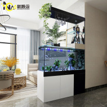 Entry into the living room entrance cabinet partition cabinet shoe cabinet integrated modern simple light luxury household wine cabinet with fish tank
