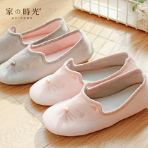 Moon shoes summer thin pregnant womens shoes summer postpartum September spring and autumn non-slip bag with soft sole maternal slippers