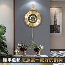 Kerry Teh copper clock clock living room home fashion clock modern light luxury living room creative quartz clock