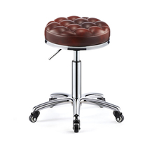 Beauty stool barbershop chair rotating lifting round stool hairdressing stool pulley hair cutting stool beauty salon