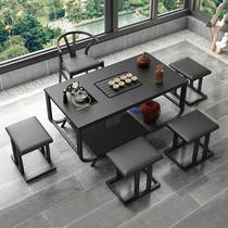 Fire Burning Stone Kung Fu Tea Table Tea Desk Office Balcony Bubble Tea Table Tea Table Tea Set Table One-piece Modern Brief