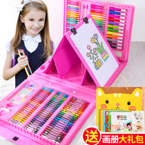 Painting tools Childrens painting set Brush Watercolor pen gift box Kindergarten primary school art school supplies Female