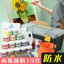  Acrylic paint tool set Beginner painting hand-painted graffiti diy wall painting special 300ml gold white waterproof sunscreen does not fade Childrens painting Textile painting Glass painting dyeing dye