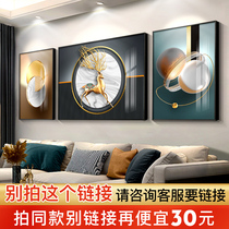 Living room decoration painting light luxury atmosphere sofa background wall hanging painting modern simple Nordic crystal porcelain mural triptych