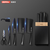 Kitchen knife chopping board two-in-one kitchen full set household chopping board combination stainless steel complementary food non-grinding chef knife set