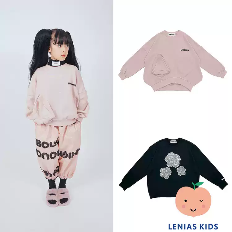 Lenias LN家日本unionini 23AW秋冬 儿童 时尚圆领卫衣