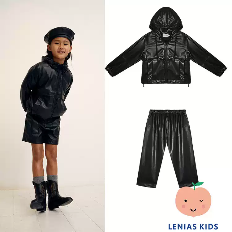 lenias LN家The New Society21AW秋冬 儿童皮衣外套+裤子