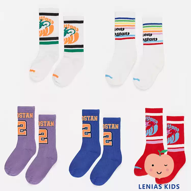 Lenias LN家 Maison Mangostan23SS春夏儿童运动中筒袜
