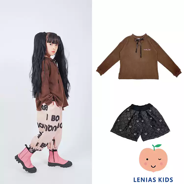 Lenias LN家日本unionini 23AW秋冬 棕色针织上衣+短裤