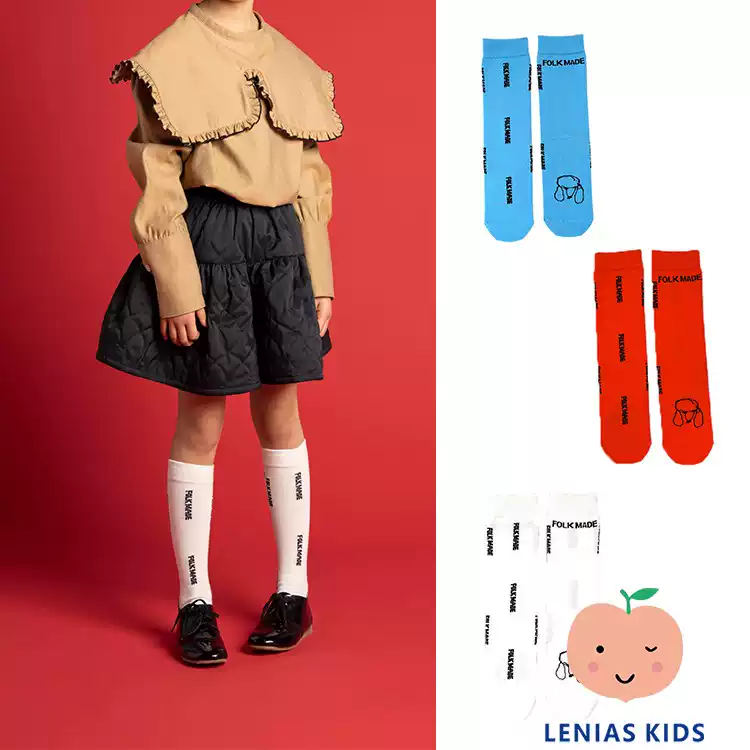 lenias LN家日本folk made22AW 时尚百搭长筒袜三色可选