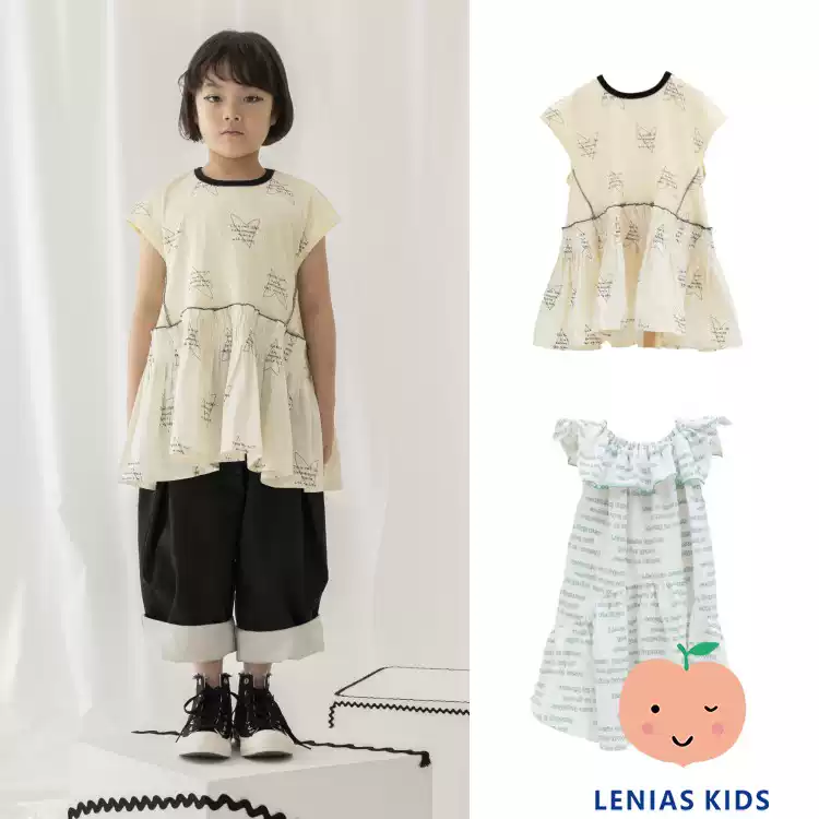 Lenias LN家 日本folk made25SS春夏印花可爱柔软连衣裙