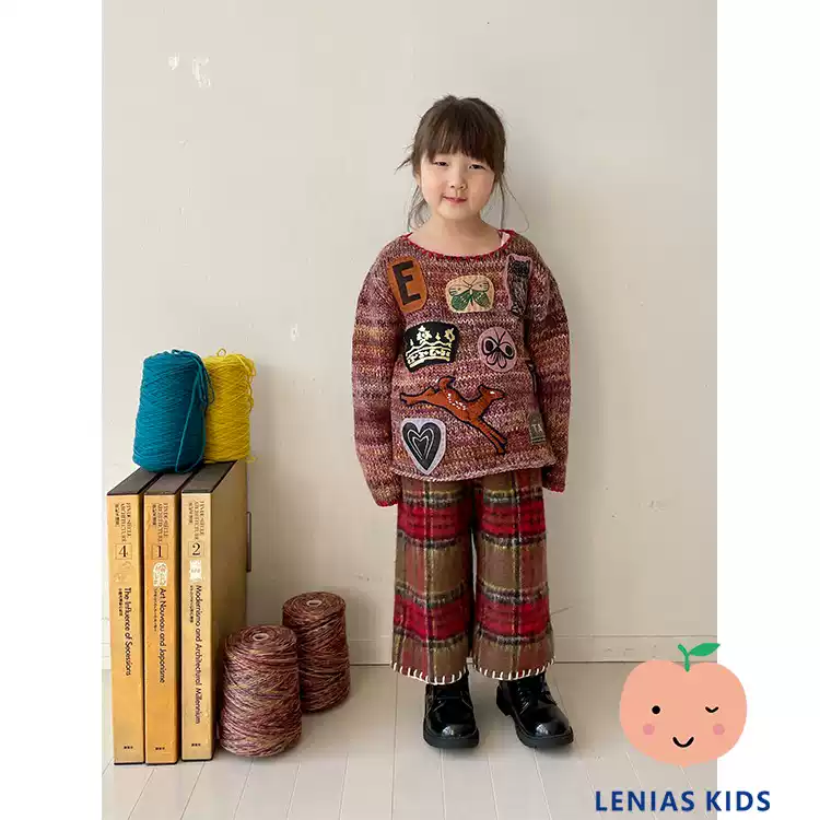 lenias LN家tago22AW秋冬 时尚针织毛衣＋格子阔腿裤