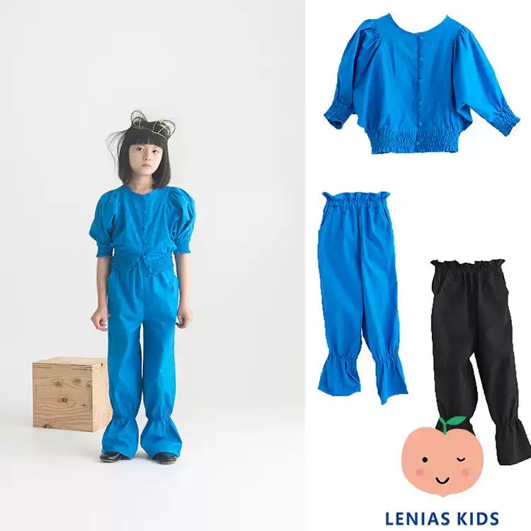 lenias LN家 日本folk made 22SS春夏 时尚衬衫花苞裤套