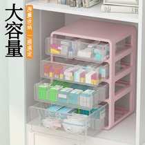 Medicine box family pack large-capacity multi-layer small medicine box large first aid storage box medicine medicine box household finishing box