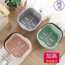 Foot basin bubble foot bucket household plastic massage foot washing artifact over calf health bucket foot bath tub insulation foot wash bucket