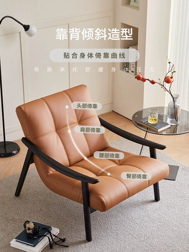 Итальянский легкий роскошный диван Дизайнер Дизайнерский одно кресло простой современный гостиная домашний диван Стул белый восковой дерево повседневный стул