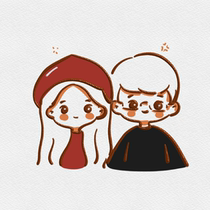 On the same day the hand-painted Q version of the Japanese oil painting head custom cartoon real-life photo animation cute cute and cute image