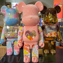 bearbrick 400% violent bear trend living room desktop building blocks bear ornaments hand Doll Doll blind box tide