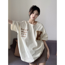 LK STORE LKOD2022 summer rugby towel embroidered love letter casual undershirt tee American short sleeves