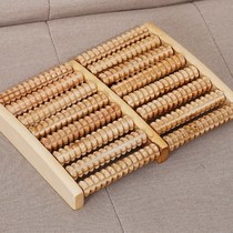 8 rows of solid wood roller massager wooden instep rubbing roller plantar massager foot meridians give gifts