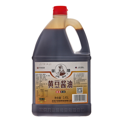 北京六必居金狮黄豆酱油1.45L酿造酱油佐餐凉拌调味品家调料蘸食