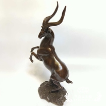 New Antique Bronze Collection Zodiac Sheep Home Living Room TV Cabinet Decoration Antique Brass Leader Ornaments