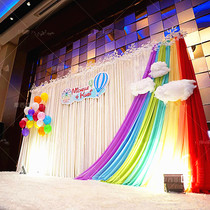 Wedding props background gauze new stage curtain wedding curtain wedding curtain welcome area layout kindergarten celebration layout