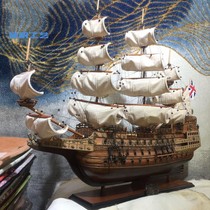 Smooth pendulum sailboat model Victory wooden simulation boat model living room office decoration craft boat