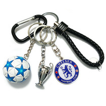 Juventus Paris Real Madrid Liverpool Chelsea AC Milan football team emblem European match trophy Key buckle