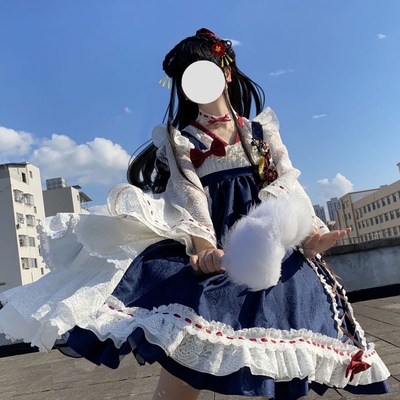taobao agent [Spot] LOLITA and Wind White Snow Duck White Snow Gee Skirt Jacking Activities Set JSK