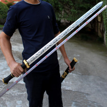 Longquan City Yus manganese steel eight-sided Han sword long sword ancient sword town house sword knife defense long sword unopened blade
