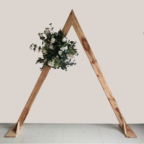 Triangle Mori wedding arches outdoor flower door decoration wooden frame ins Wind wedding supplies shooting props