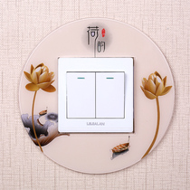 Acrylic switch socket protective cover dust cover creative round 3D three-dimensional neoclassical simple modern household