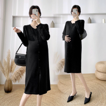 Brand Discount Mall Special Cabinet Withdrawal Cabinet Foreign Trade Clear Barn Spring Autumn Big Code Medium Long Cash Jersey Minus-Age Hot Moms Dress